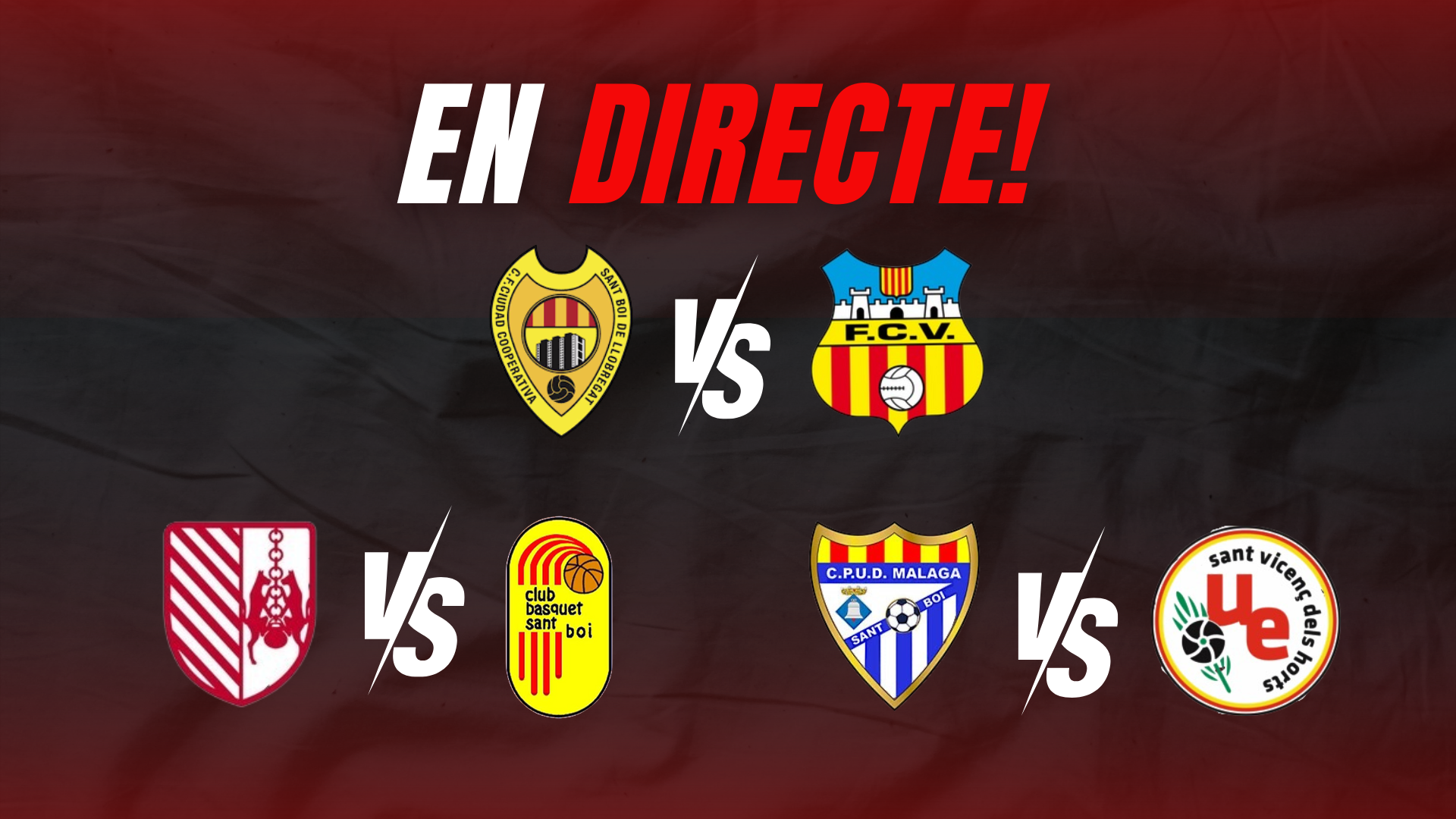 EN DIRECTE: Recupera el Carrusel Esportiu de Sant Boi en Joc: ple de victòries del CF Ciudad Cooperativa, Club Bàsquet Sant Boi Femení i Peña Unión de Málaga