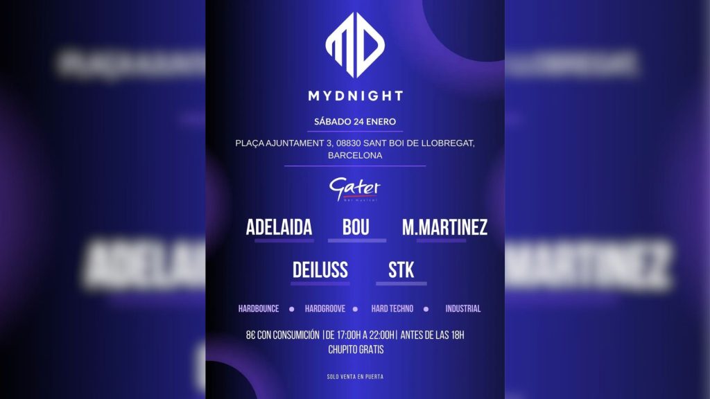 El Gater prepara MYDNIGHT, una nit salvatge de hard techno amb DJs de Sant Boi