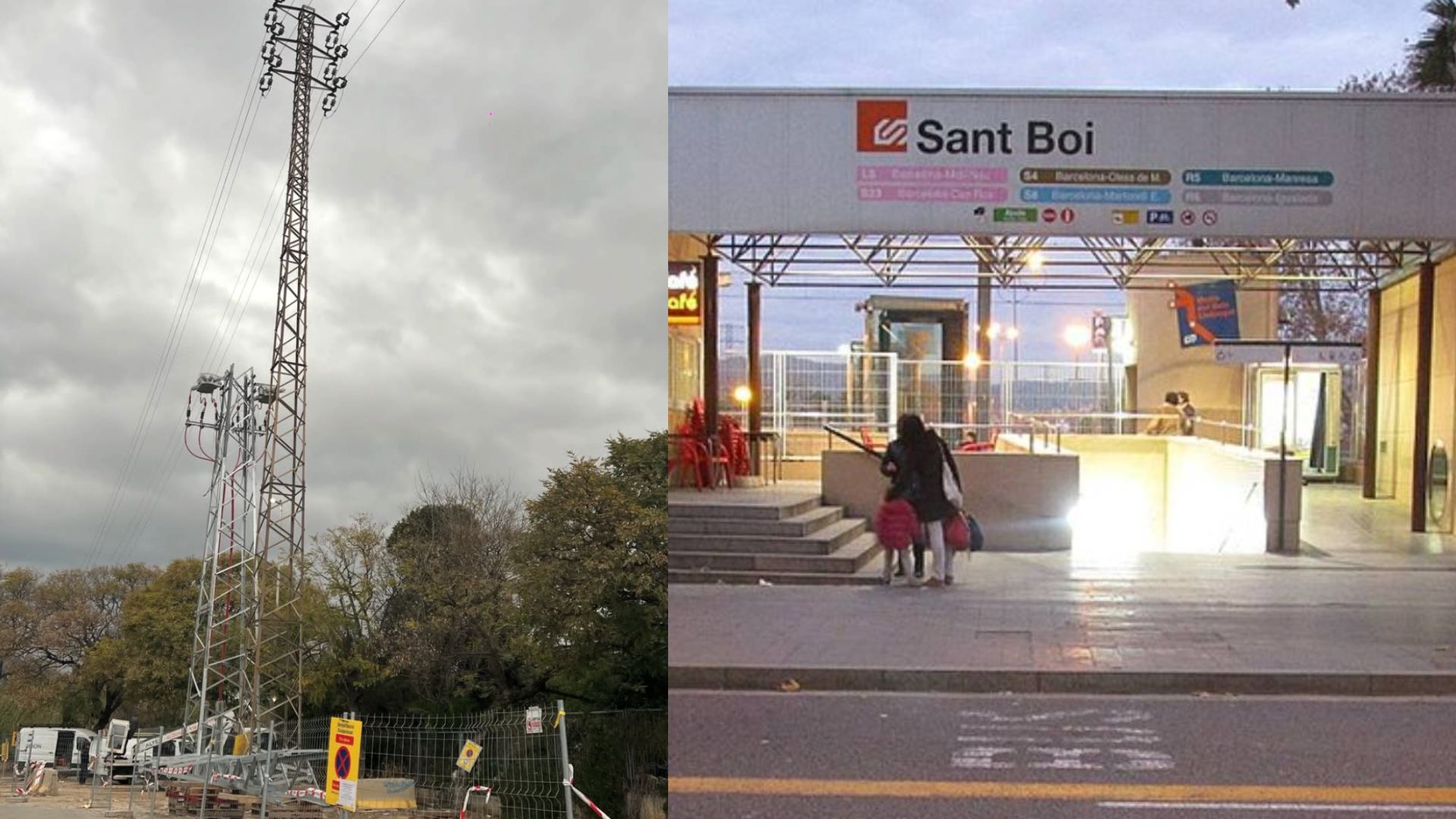 L’aparcament d’FGC de Sant Boi quedarà parcialment tancat per les obres de la B-25 es retiren les torres elèctriques