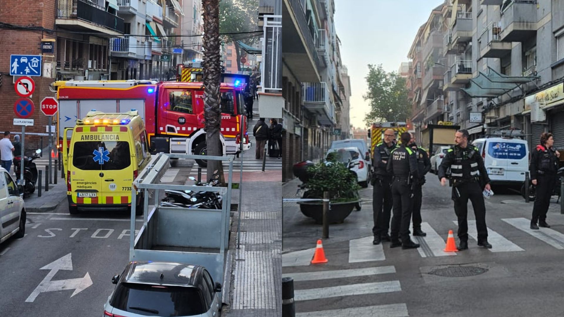 Incendi a primera hora flames en una xurreria de Sant Boi mobilitzen quatre dotacions de Bombers