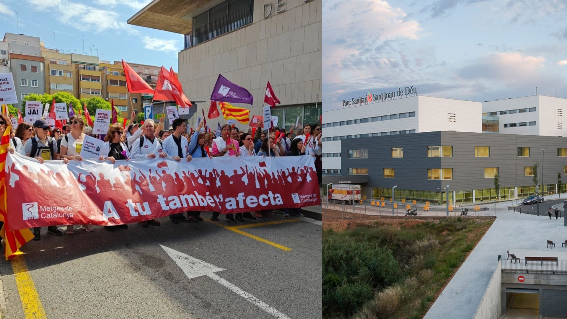 “Una setmana podem treballar 75 hores”: els anestesiòlegs de l'Hospital de Sant Boi es planten