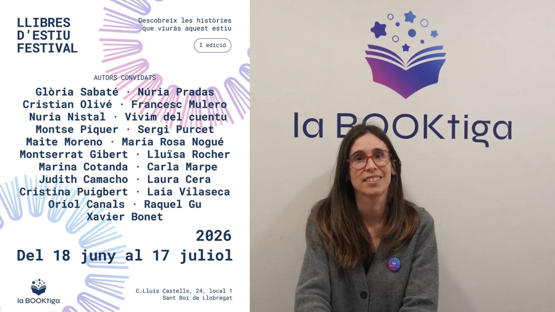 La BOOKtiga estrena el primer Llibres d’Estiu Festival amb onze sessions literàries a Sant Boi