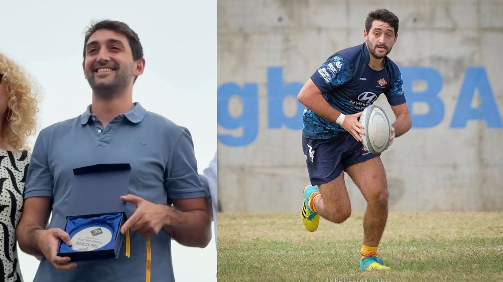 La trajectòria esportiva de Marcos Puig (UE Santboiana), reconeguda a la VII Nit del Rugby Català