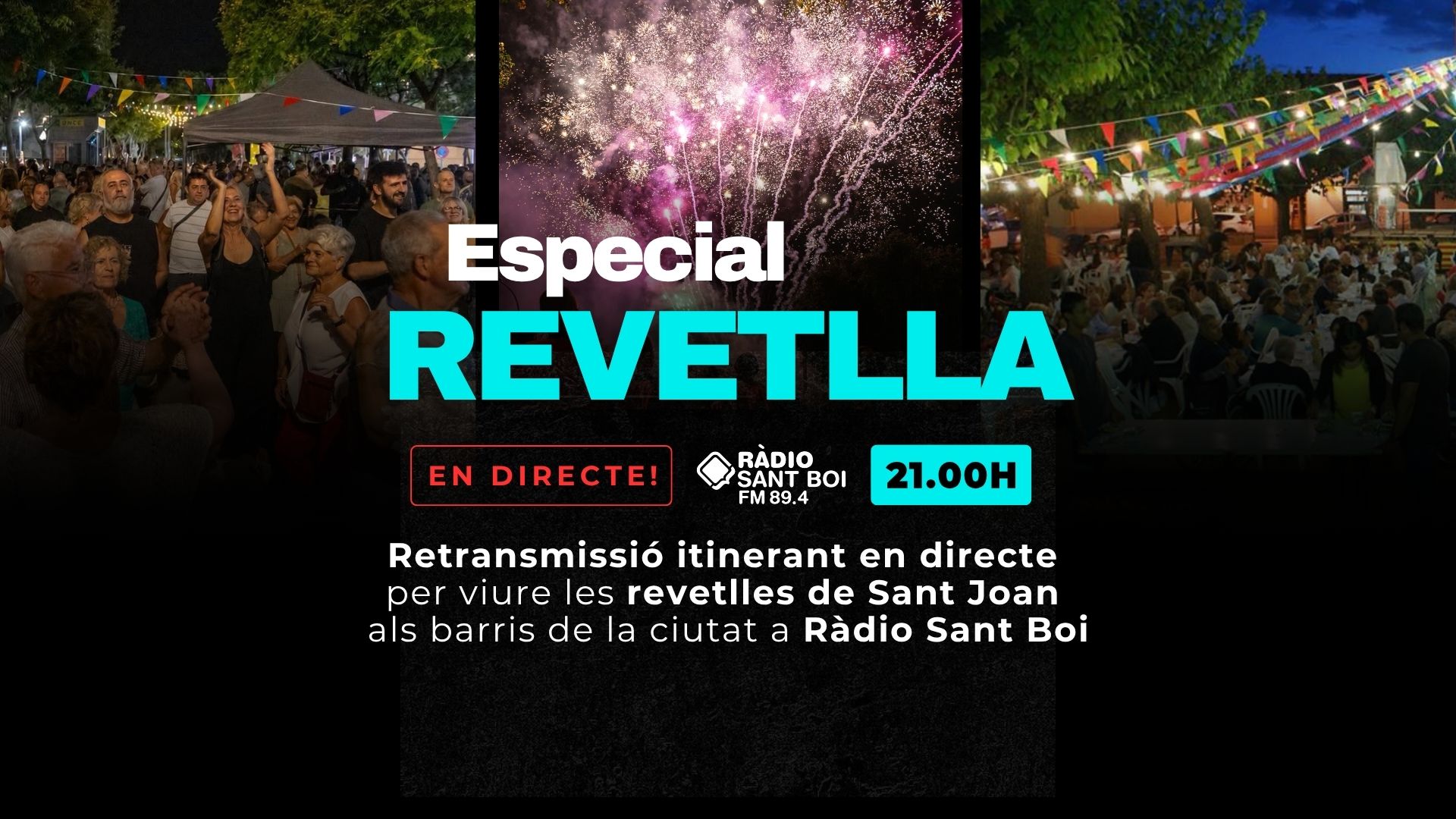 Ràdio Sant Boi recorrerà aquesta nit totes les revetlles de la ciutat en una programació especial en directe per Sant Joan