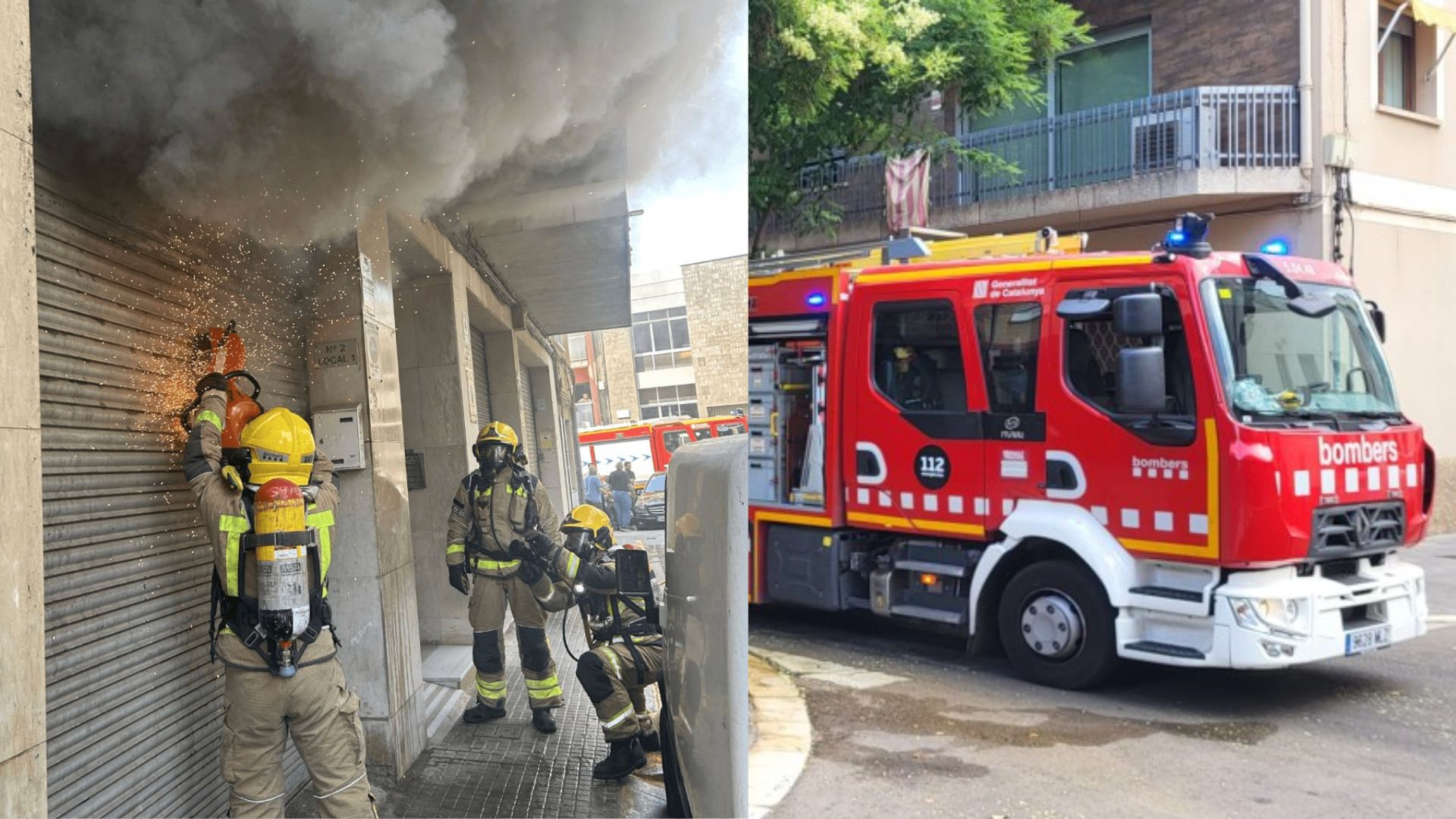 Un incendi en un taller de Sant Boi afecta un edifici de cinc plantes i mobilitza set dotacions de Bombers