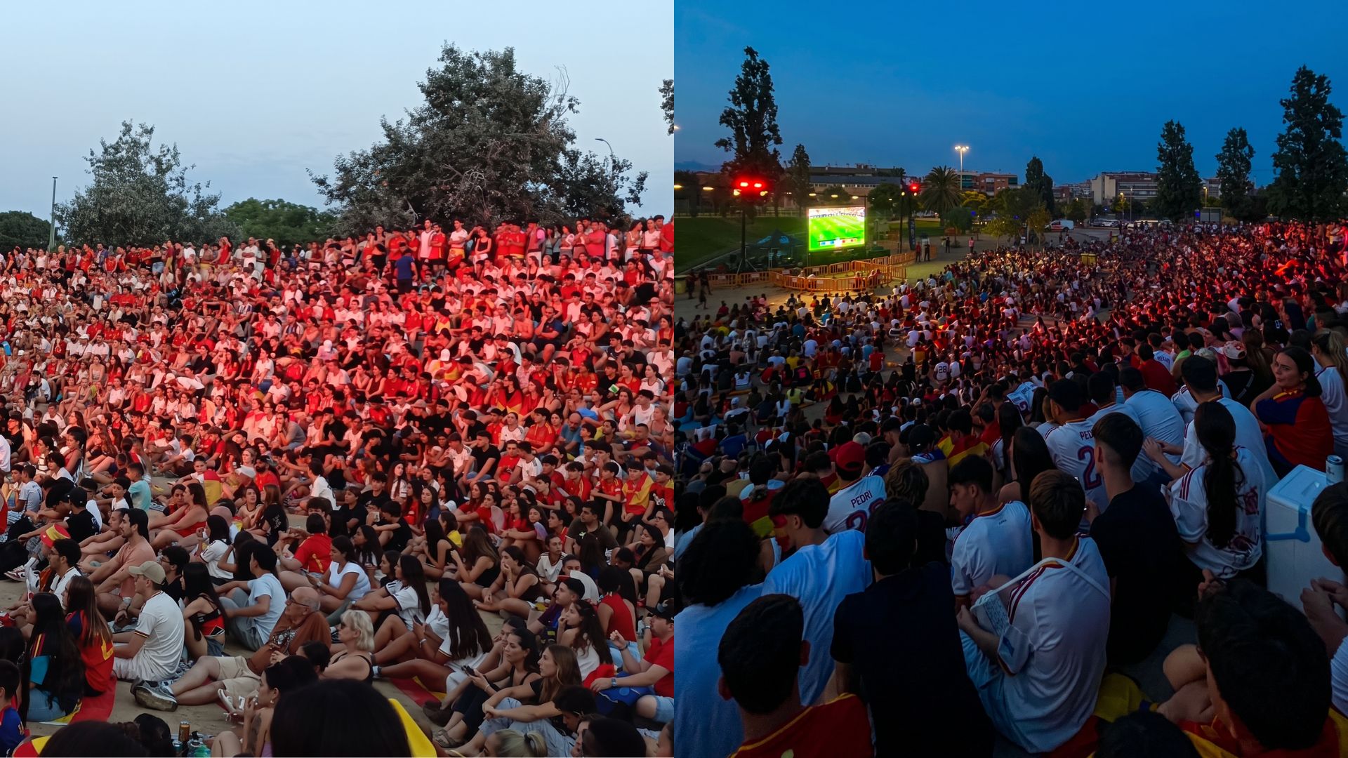 Sant Boi vibra amb la classificació d'Espanya per a la final del Mundial davant 3.000 persones a la Muntanyeta
