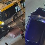 Ensurt a Sant Boi un cotxe circula en sentit contrari i acaba xocant amb un autobús