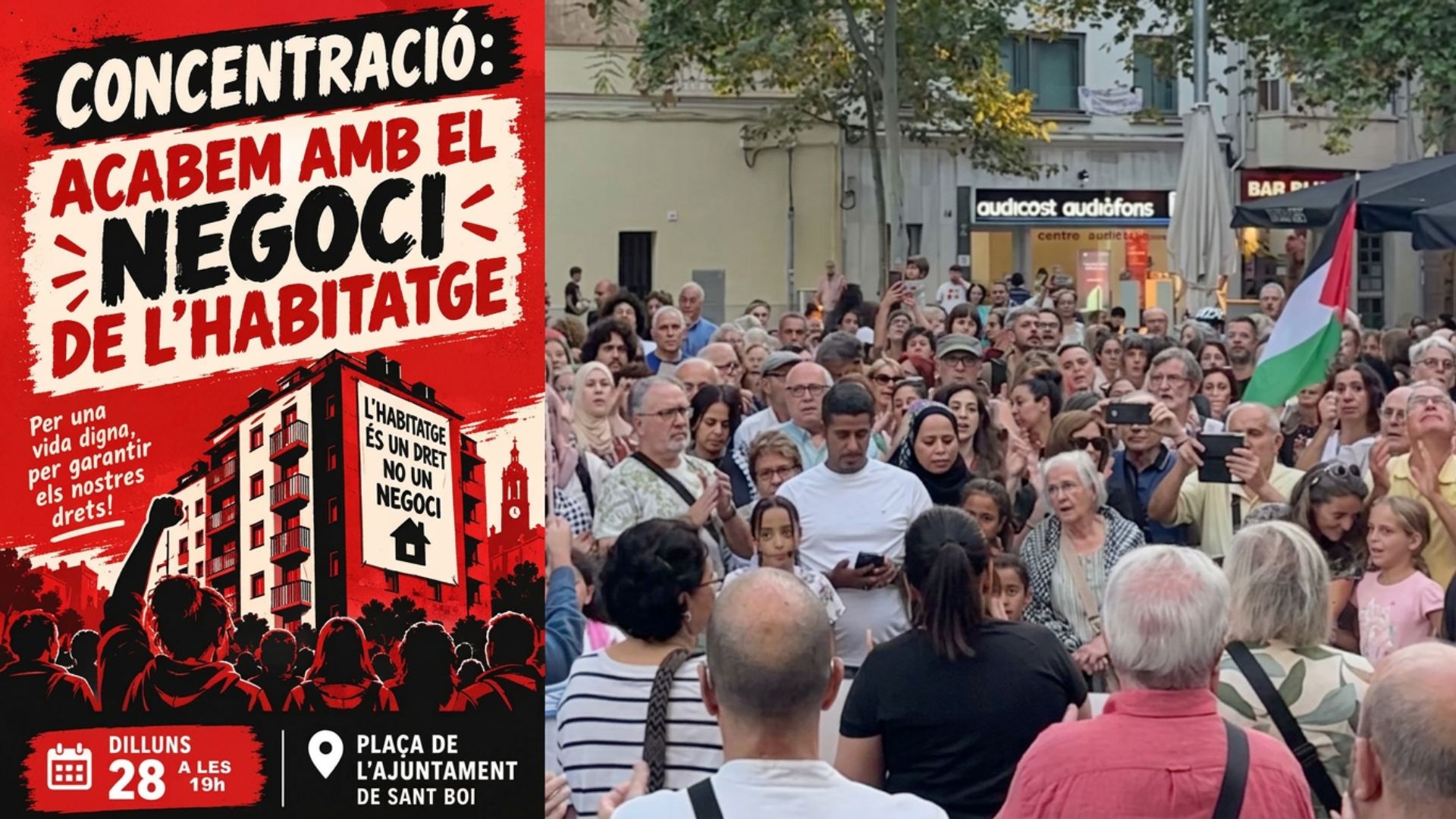 L’Assemblea d’Habitatge de Sant Boi convoca una concentració urgent contra els desnonaments a la plaça de l'Ajuntament