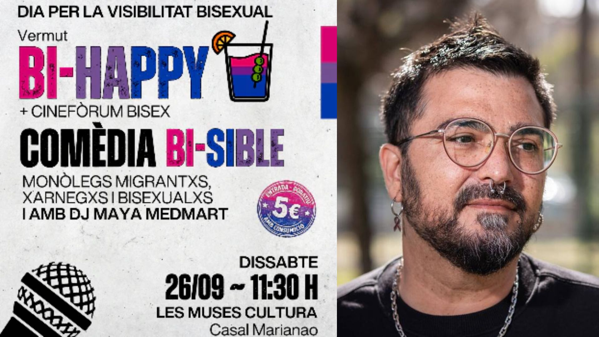 Sant Boi reivindica la visibilitat bisexual amb la festa Bi-Happy monòlegs, cinema i experiències en primera persona