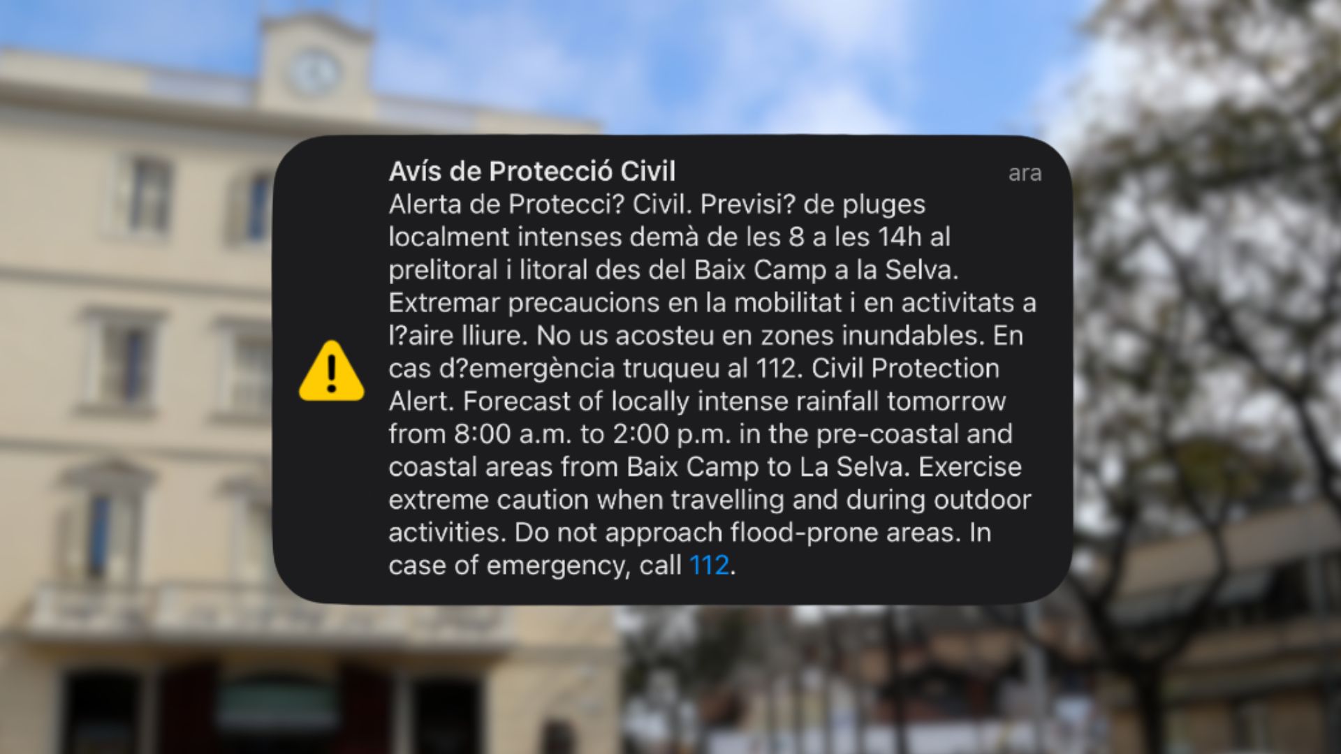 Sant Boi rep un ES-Alert per les pluges intenses previstes aquest dimarts aquestes són les indicacions