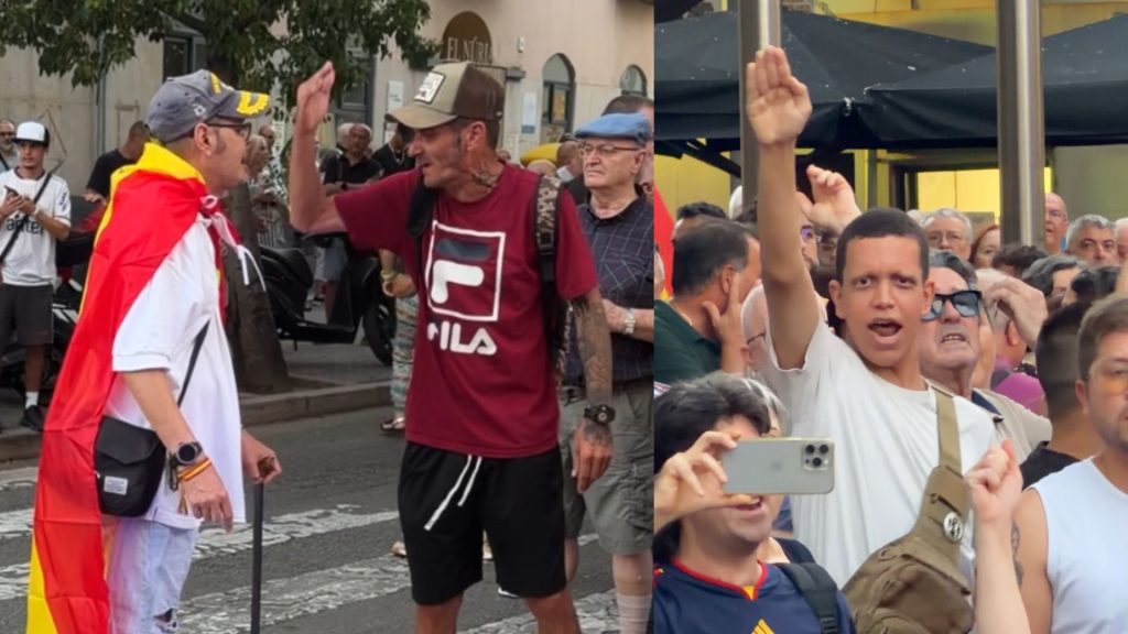 Tensió a Sant Boi una minoria radical eleva la tensió amb salutacions feixistes en la concentració de suport a Ceuta (3)