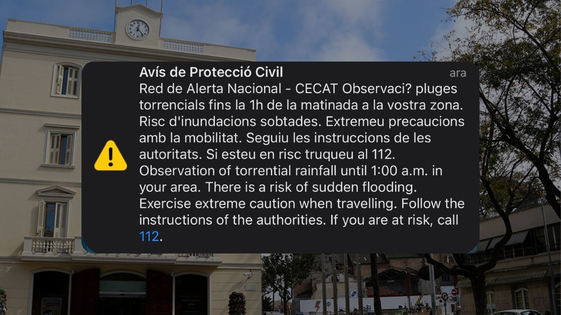 Alerta als mòbils de Sant Boi per pluges torrencials i risc d’inundacions sobtades