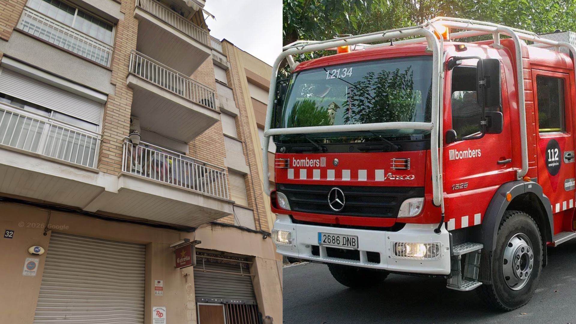 Ensurt a Sant Boi_ un patinet elèctric en flames a un balcó mobilitza els Bombers de matinada